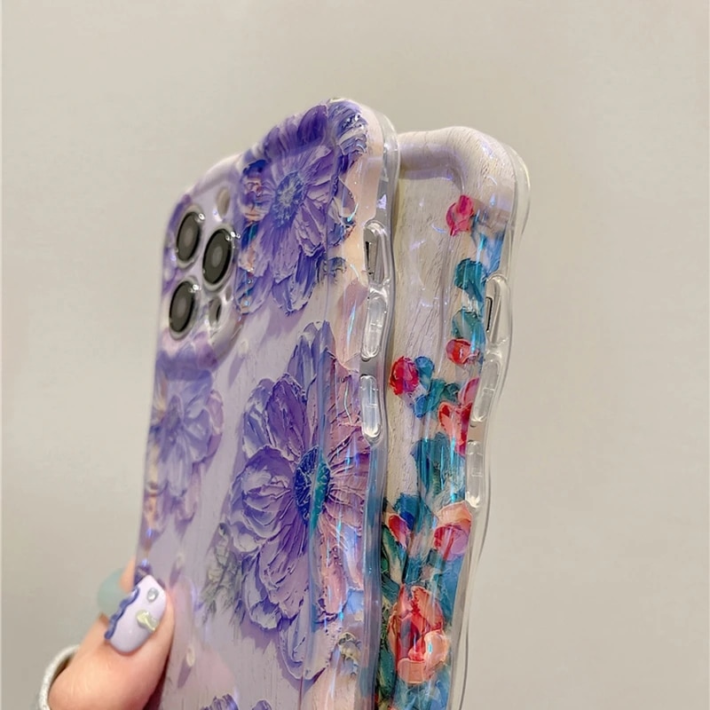 Laser Blue Light Flowers Phone Case For iPhone 14 Pro Max 11 12 13 Pro Max 14Pro 13Pro Luxury Shockproof TPU Soft Silicone Cover Laser Blue Light Flowers Phone Case For iPhone 14 Pro Max 11 12 13 Pro Max 14Pro 13Pro Luxury Shockproof TPU Soft Silicone Cover