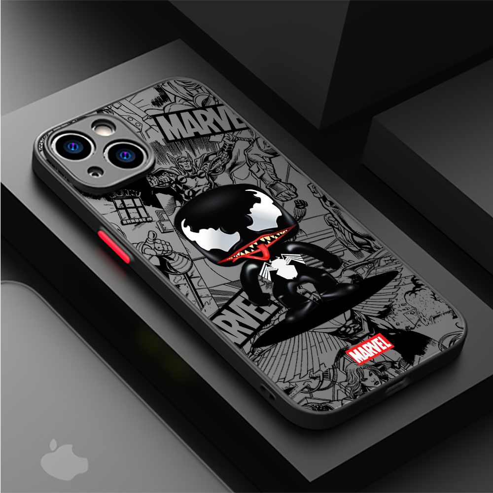Hard PC Cute Marvel Superhero Case for iPhone XS X 13 Pro Max XR 12 Mini 14 Plus 7 6S Plus 8 SE 11 14 Pro Max 13 Cover Soft