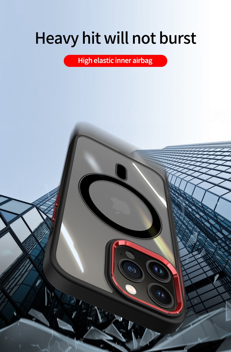 Luxury Clear HD Phone Case For iPhone 14 13 12 11 Pro Max Funda Magnetic Magsafe Wireless Charging Shockproof Hybrid Armor Cover Luxury Clear HD Phone Case For iPhone 14 13 12 11 Pro Max Funda Magnetic Magsafe Wireless Charging Shockproof Hybrid Armor Cover