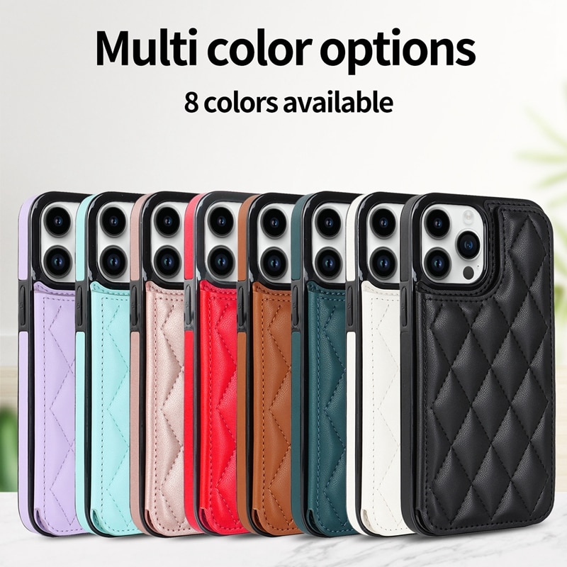 Wallet Double Button Small Fragrant Wind Card Flip Leather Case For iPhone 15 Pro Max 14 13 Mini 12 11 SE 2020 X XS XR 8 7 Plus Wallet Double Button Small Fragrant Wind Card Flip Leather Case For iPhone 15 Pro Max 14 13 Mini 12 11 SE 2020 X XS XR 8 7 Plus