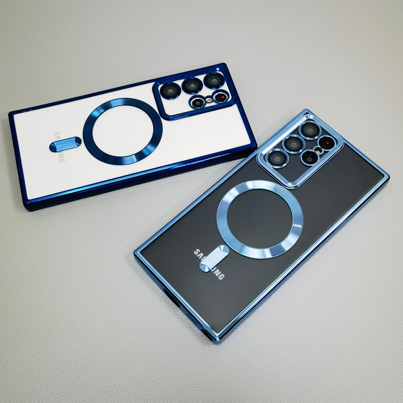 Transparent For Magsafe Case For Samsung Galaxy S23 S22 S21 Ultra Plus S 22 5G Clear Silicone Camera Lens Full Protective Covers Transparent For Magsafe Case For Samsung Galaxy S23 S22 S21 Ultra Plus S 22 5G Clear Silicone Camera Lens Full Protective Covers