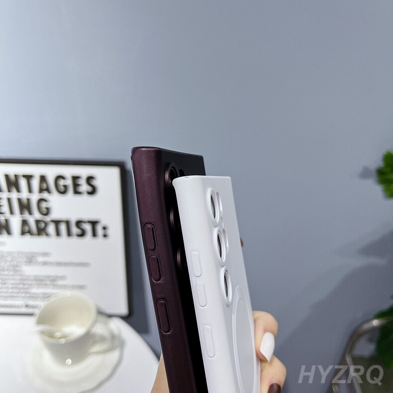 Luxury Wireless Charging Soft Silicone For Magsafe Case For Samsung Galaxy S22 S21 S23 Ultra Plus Matte Shockproof Cover Cases Luxury Wireless Charging Soft Silicone For Magsafe Case For Samsung Galaxy S22 S21 S23 Ultra Plus Matte Shockproof Cover Cases