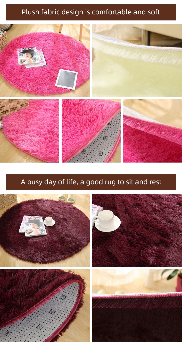 Miracle Sweet Round Area Rug Carpets for Living Room Soft Home Decor Bedroom Kid Room Plush Decoration Salon Thicker Pile Rug