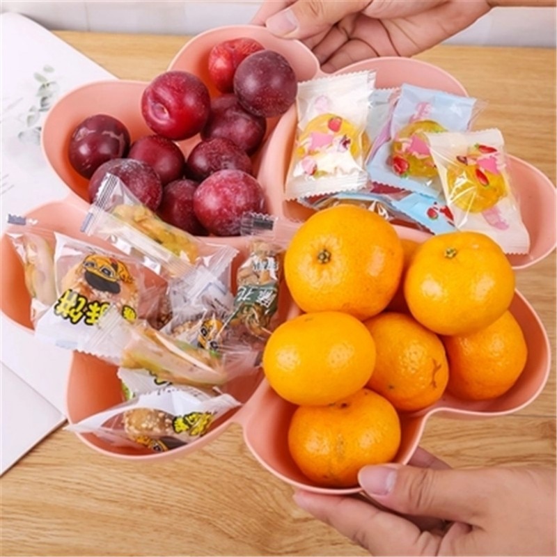 Heart Shaped Fruit Platter Creative Plates Storage Box Dried Fruit Snack Plates Divided Candy Dessert Plate Container