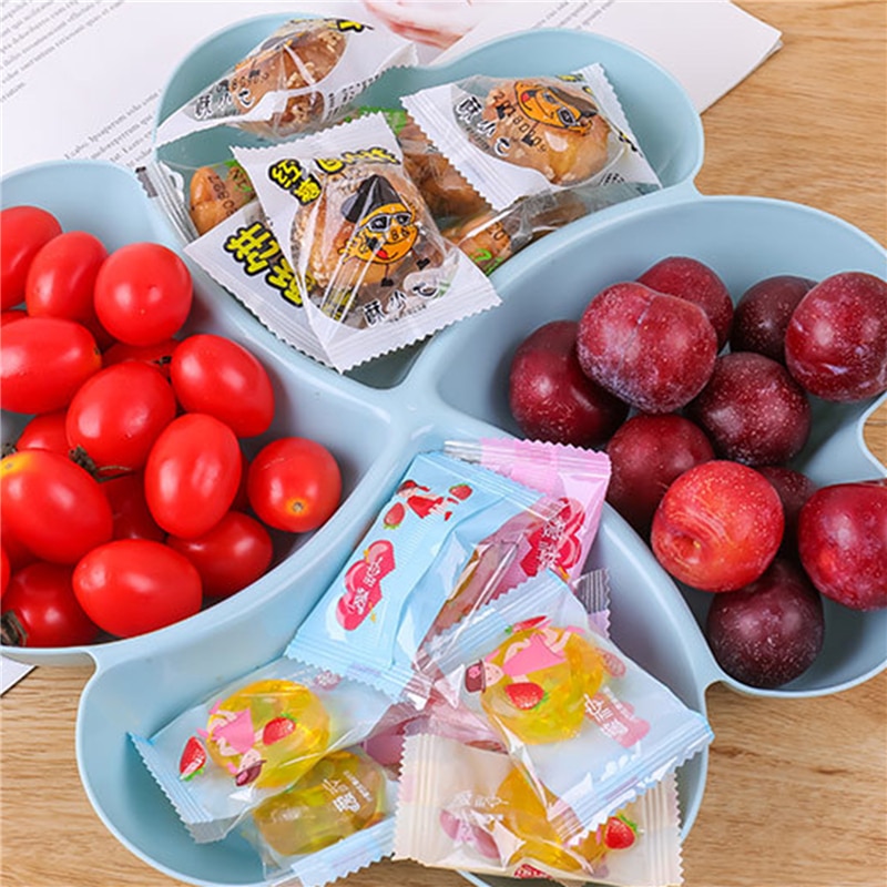 Heart Shaped Fruit Platter Creative Plates Storage Box Dried Fruit Snack Plates Divided Candy Dessert Plate Container