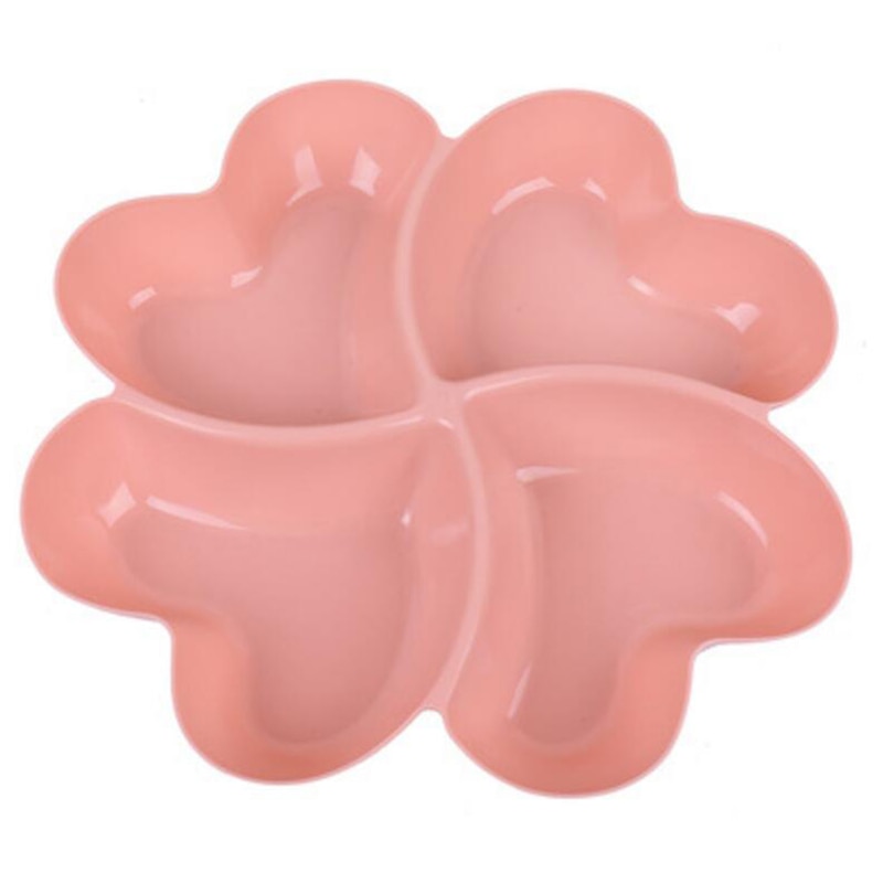 Heart Shaped Fruit Platter Creative Plates Storage Box Dried Fruit Snack Plates Divided Candy Dessert Plate Container