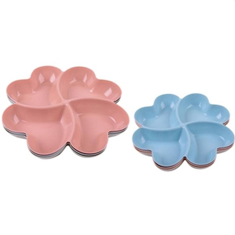 Heart Shaped Fruit Platter Creative Plates Storage Box Dried Fruit Snack Plates Divided Candy Dessert Plate Container