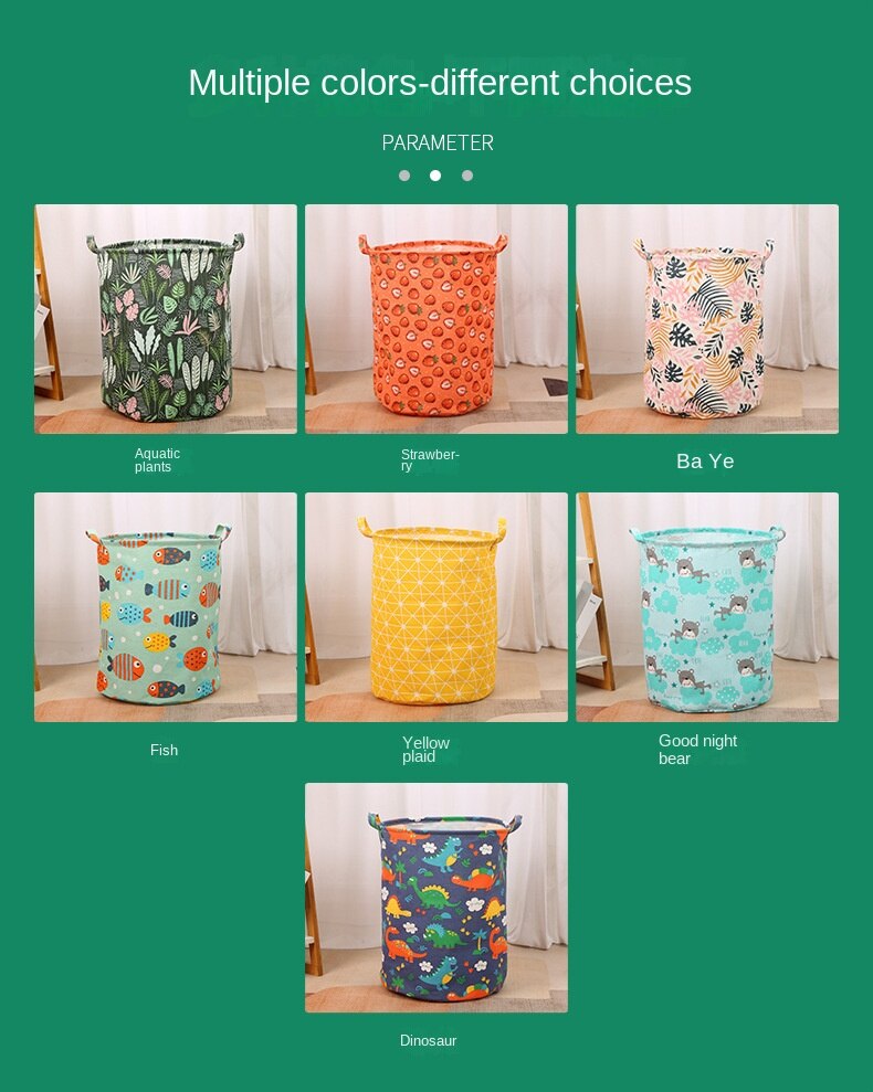 New Print Laundry Basket Portable Foldable Home Laundry Storage Bag Cotton Linen Hamper for Kids Toys Dirty Clothes Basket Large New Print Laundry Basket Portable Foldable Home Laundry Storage Bag Cotton Linen Hamper for Kids Toys Dirty Clothes Basket Large