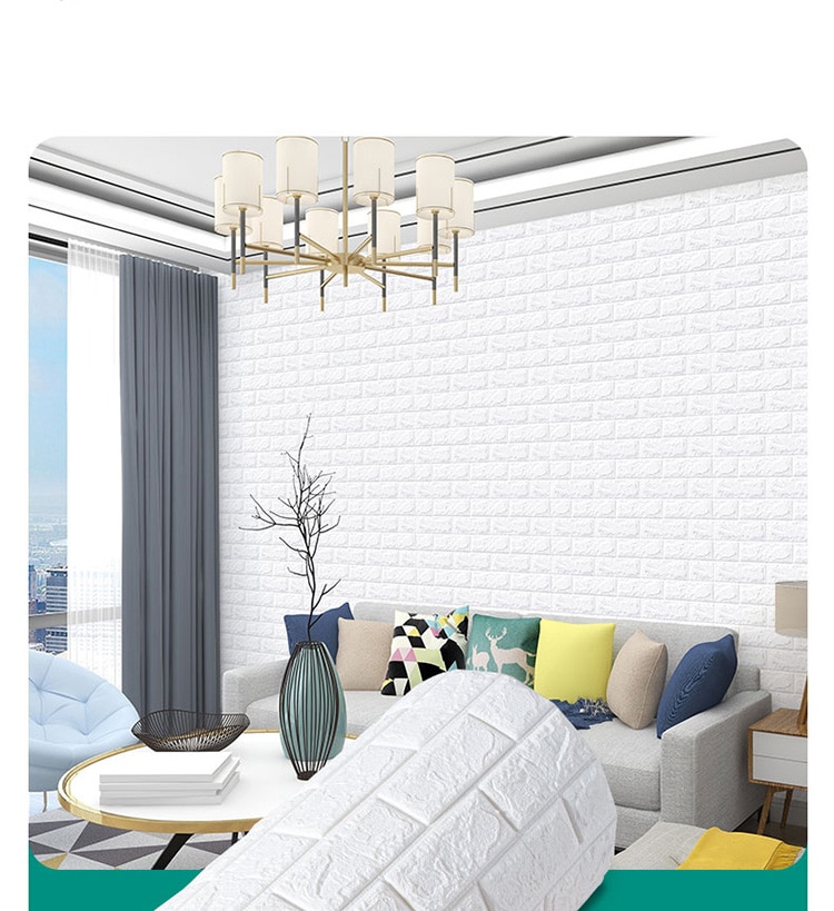 70cm*2m Long 3D Brick Wall Stickers DIY Decor Self-Adhesive Waterproof Wallpaper for Kids Room Bedroom Kitchen Home Wall Decor 70cm*2m Long 3D Brick Wall Stickers DIY Decor Self-Adhesive Waterproof Wallpaper for Kids Room Bedroom Kitchen Home Wall Decor
