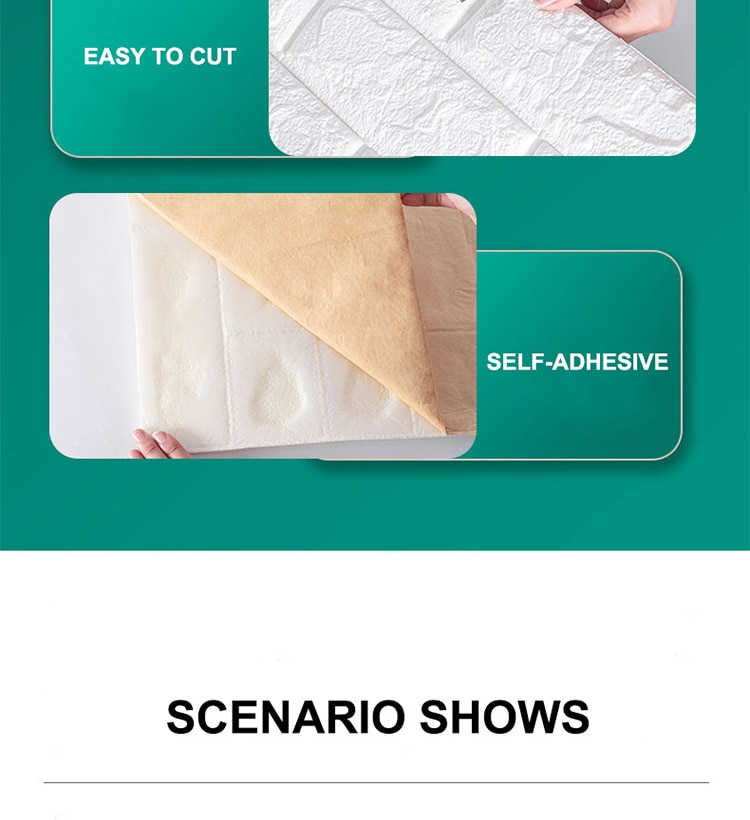 70cm*2m Long 3D Brick Wall Stickers DIY Decor Self-Adhesive Waterproof Wallpaper for Kids Room Bedroom Kitchen Home Wall Decor 70cm*2m Long 3D Brick Wall Stickers DIY Decor Self-Adhesive Waterproof Wallpaper for Kids Room Bedroom Kitchen Home Wall Decor