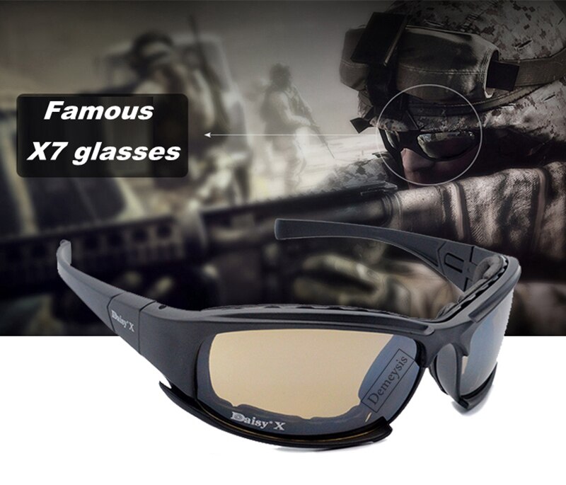 Daisy Tactical Polarized Glasses Military Goggles Army Sunglasses with 4 Lens Original Box Men Shooting Hiking Eyewear Gafas