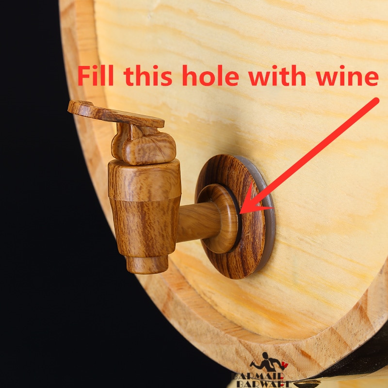 3L Beer Brewing Keg Vintage Wood Oak Timber Wine Barrel For Whiskey Rum Port Decorative Barrel Keg Hotel