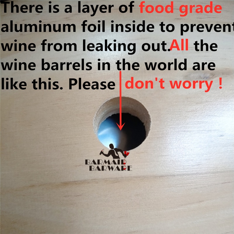 3L Beer Brewing Keg Vintage Wood Oak Timber Wine Barrel For Whiskey Rum Port Decorative Barrel Keg Hotel