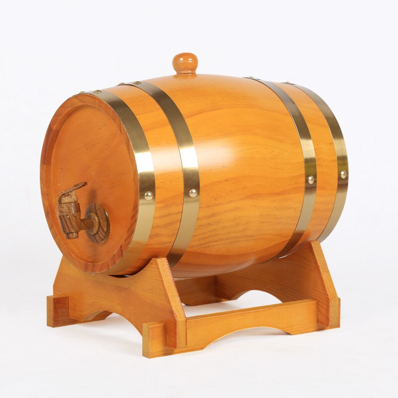 Wood Oak Barrel Wine Decanter Nautical Timber Vintage Whiskey Dispenser