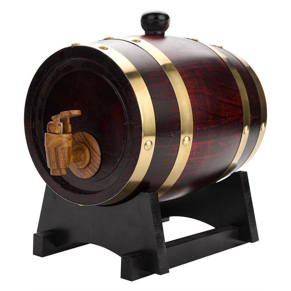 1.5L Homebrew Wooden Wine Barrel Oak Beer Brewing Equipment Vintage Wood Oak Timber Wine Barrel For Beer Whiskey Rum водка пиво 1.5L Homebrew Wooden Wine Barrel Oak Beer Brewing Equipment Vintage Wood Oak Timber Wine Barrel For Beer Whiskey Rum водка пиво
