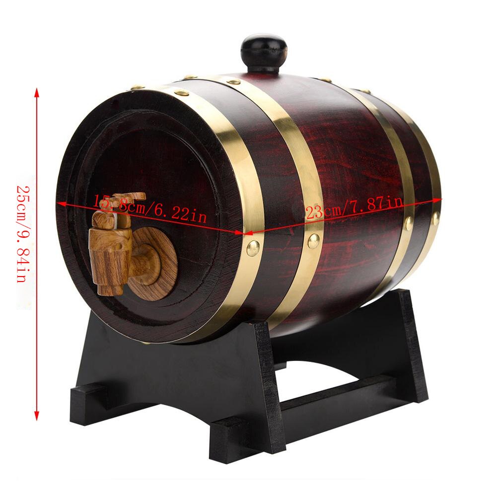 1.5L Homebrew Wooden Wine Barrel Oak Beer Brewing Equipment Vintage Wood Oak Timber Wine Barrel For Beer Whiskey Rum водка пиво 1.5L Homebrew Wooden Wine Barrel Oak Beer Brewing Equipment Vintage Wood Oak Timber Wine Barrel For Beer Whiskey Rum водка пиво