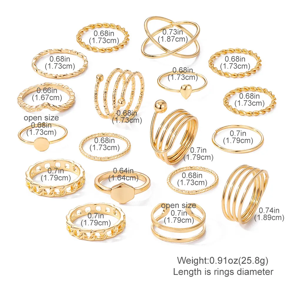 23pcs Set Vintage Hollowed Out Lotus Flower Rings Set for Women Metal Silver Color Geometric Spiral Shape Ring Trendy Jewelry 23pcs Set Vintage Hollowed Out Lotus Flower Rings Set for Women Metal Silver Color Geometric Spiral Shape Ring Trendy Jewelry