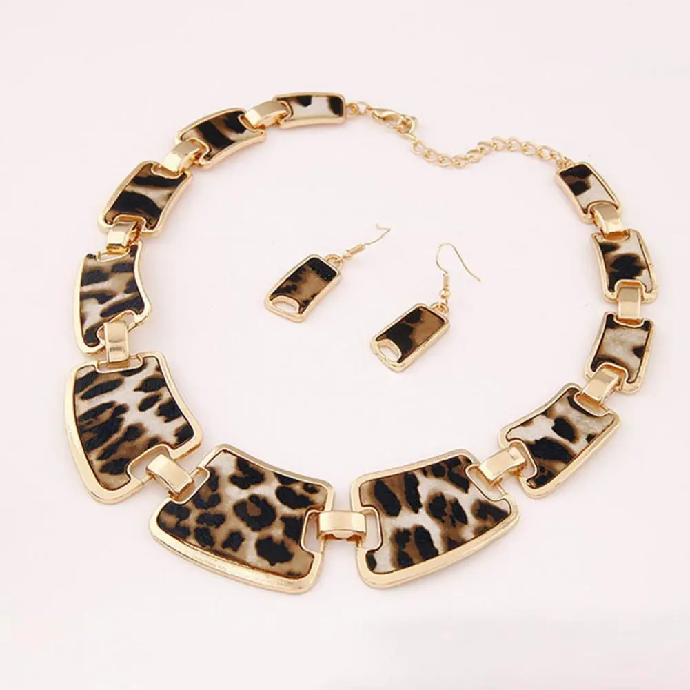 Hook Earrings 1 Set Statement Necklace Exaggerated Big Luxury Elegant Retro Leopard Women Kit Fashion Jewelry Hook Earrings 1 Set Statement Necklace Exaggerated Big Luxury Elegant Retro Leopard Women Kit Fashion Jewelry