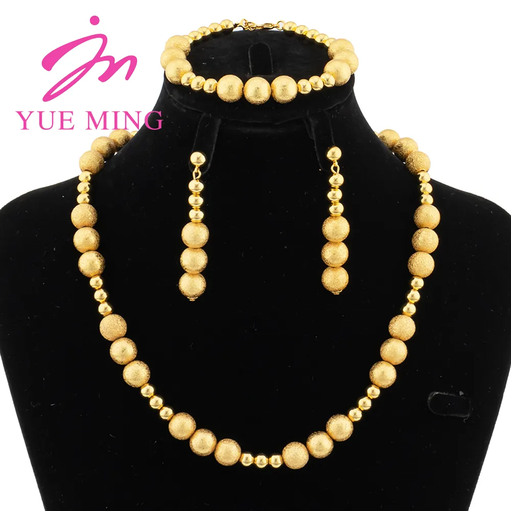 18k Gold Plated Jewelry Set for Women Luxury Wedding Italian Jewellery Bride Necklace Earring Bracelet African Jewelry Accessory
