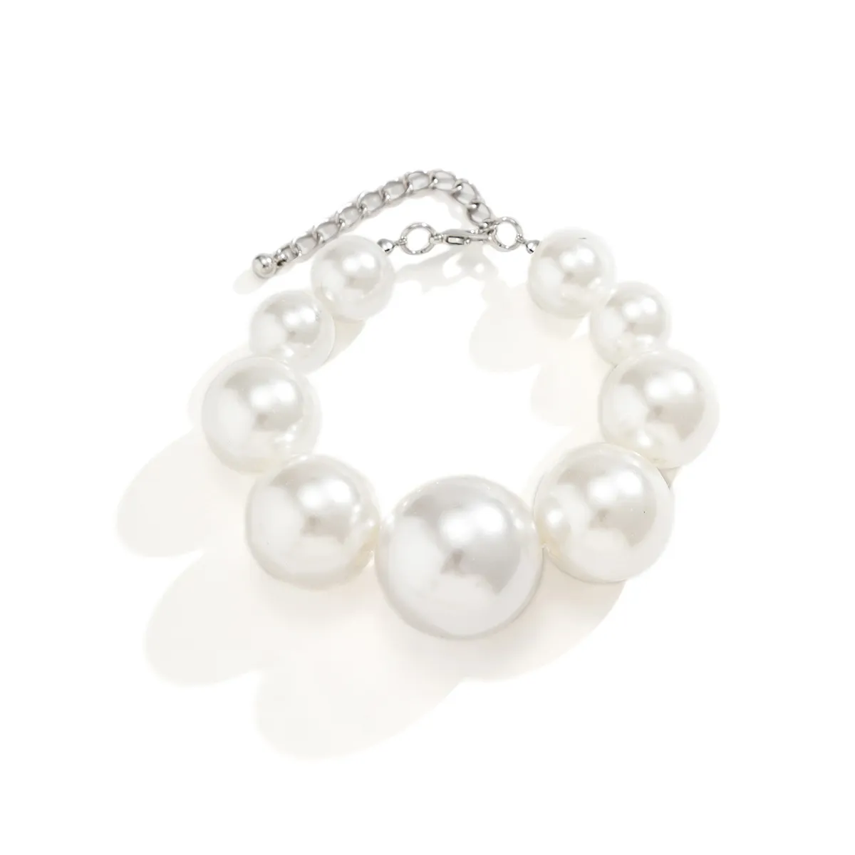 Imitation Pearl Necklace Bracelet Earrings for Women Fashion Jewelry Set Exaggerated Design