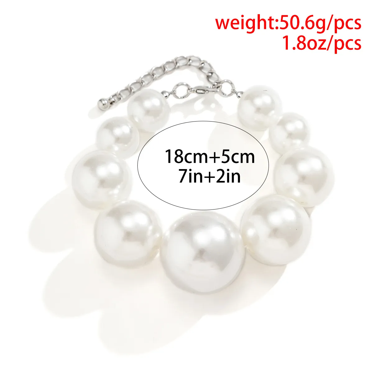 Imitation Pearl Necklace Bracelet Earrings for Women Fashion Jewelry Set Exaggerated Design