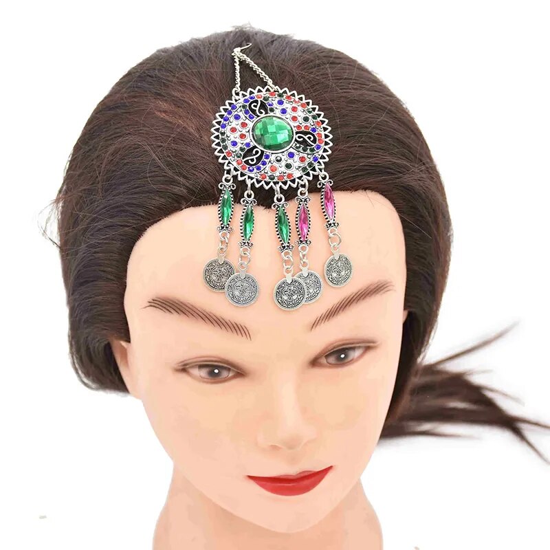 3 PCS Colorful Crystal Women Necklace Earrings Sets Coins Tassels Carved Hollow Bohemian Jewelry Sets Boho Ethnic Sets Female 3 PCS Colorful Crystal Women Necklace Earrings Sets Coins Tassels Carved Hollow Bohemian Jewelry Sets Boho Ethnic Sets Female