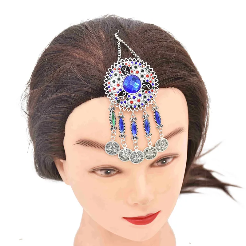 3 PCS Colorful Crystal Women Necklace Earrings Sets Coins Tassels Carved Hollow Bohemian Jewelry Sets Boho Ethnic Sets Female 3 PCS Colorful Crystal Women Necklace Earrings Sets Coins Tassels Carved Hollow Bohemian Jewelry Sets Boho Ethnic Sets Female