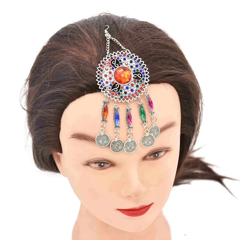 3 PCS Colorful Crystal Women Necklace Earrings Sets Coins Tassels Carved Hollow Bohemian Jewelry Sets Boho Ethnic Sets Female 3 PCS Colorful Crystal Women Necklace Earrings Sets Coins Tassels Carved Hollow Bohemian Jewelry Sets Boho Ethnic Sets Female