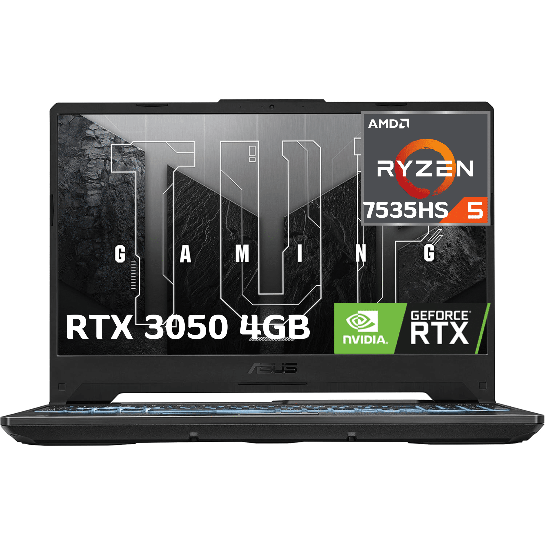 LAPTOP ASUS TUF  R5-7535HS / 16GB RAM / 512GB SSD / RTX 3050 4GB /15.6FHD / BLACK  