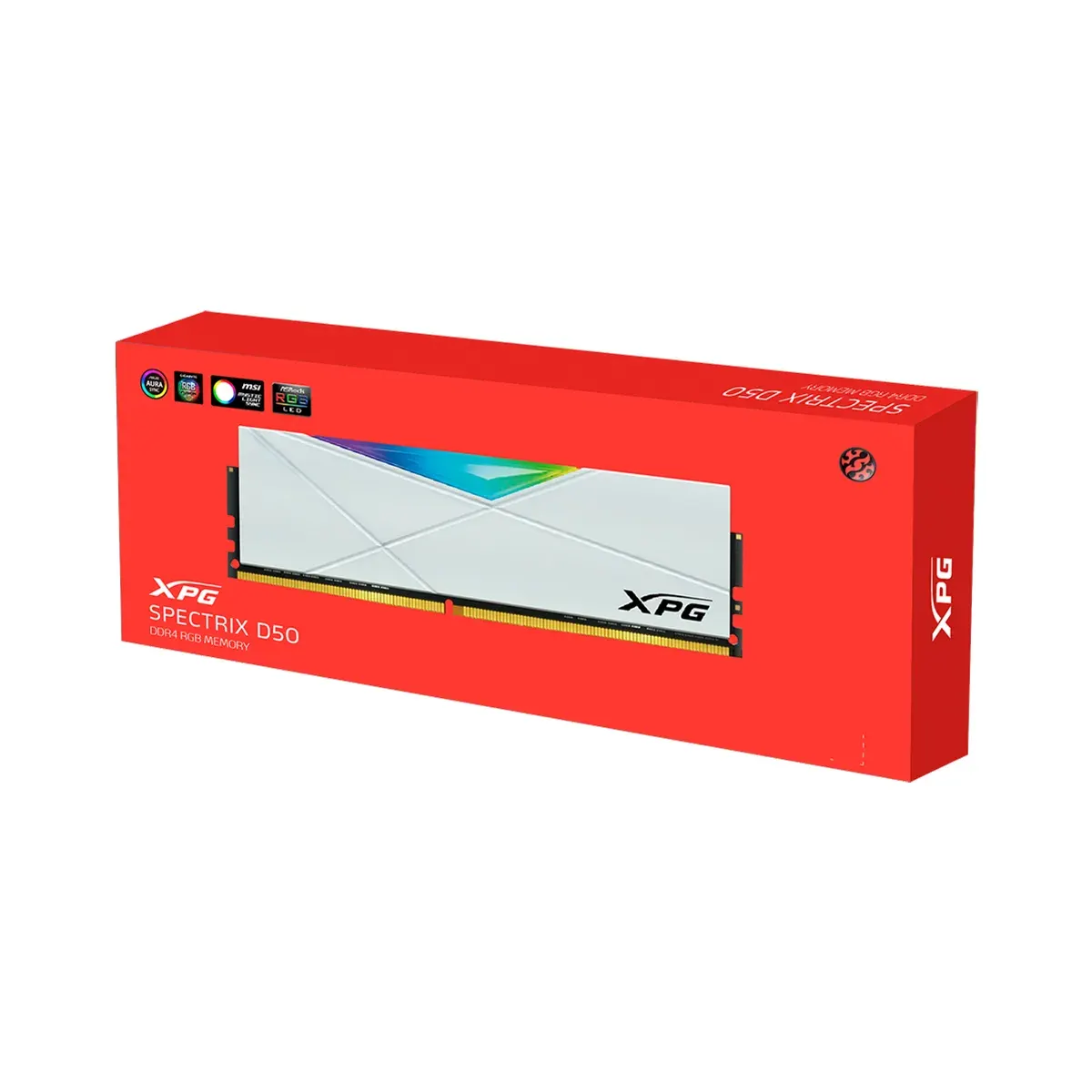 RAM DIMM ADATA XPG 16GB DDR4-3200MHZ Spectrix D50 RGB CL16 Spectrix D50 White, imagen 2