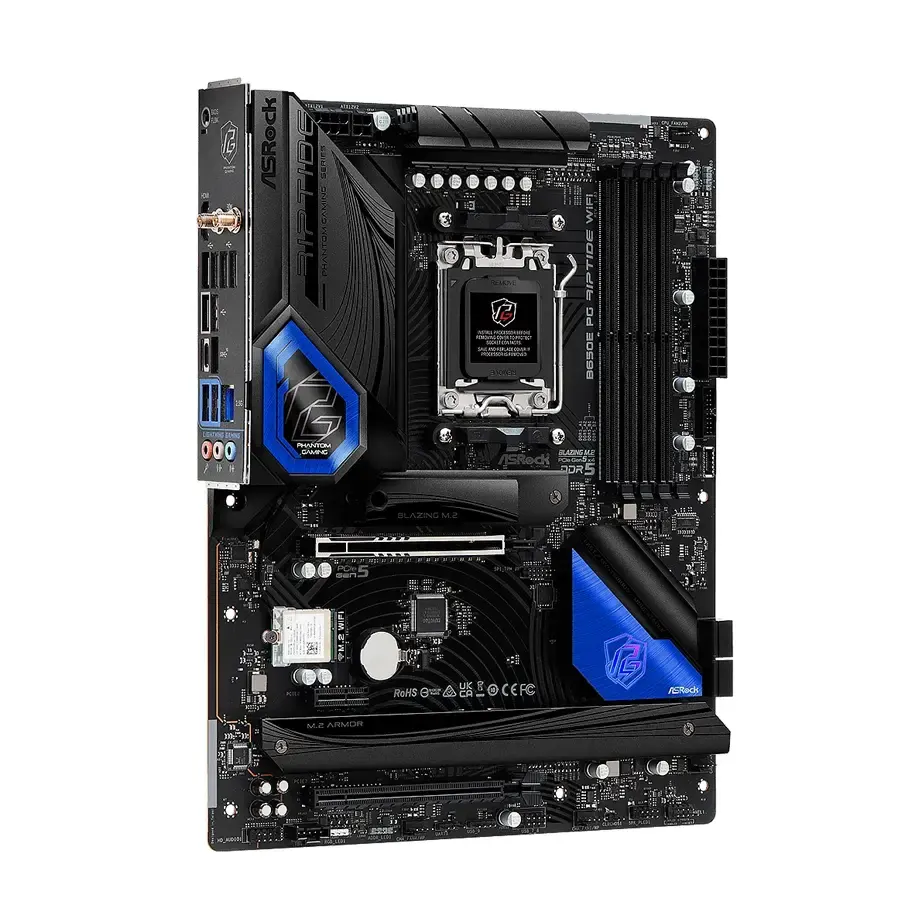 MBO ASRock B650E PG Riptide WIFI AMD5 HDMI 4xDDR5 15USB 4SATA3 PCIe2x16-1x1 M.2 ATX, imagen 3