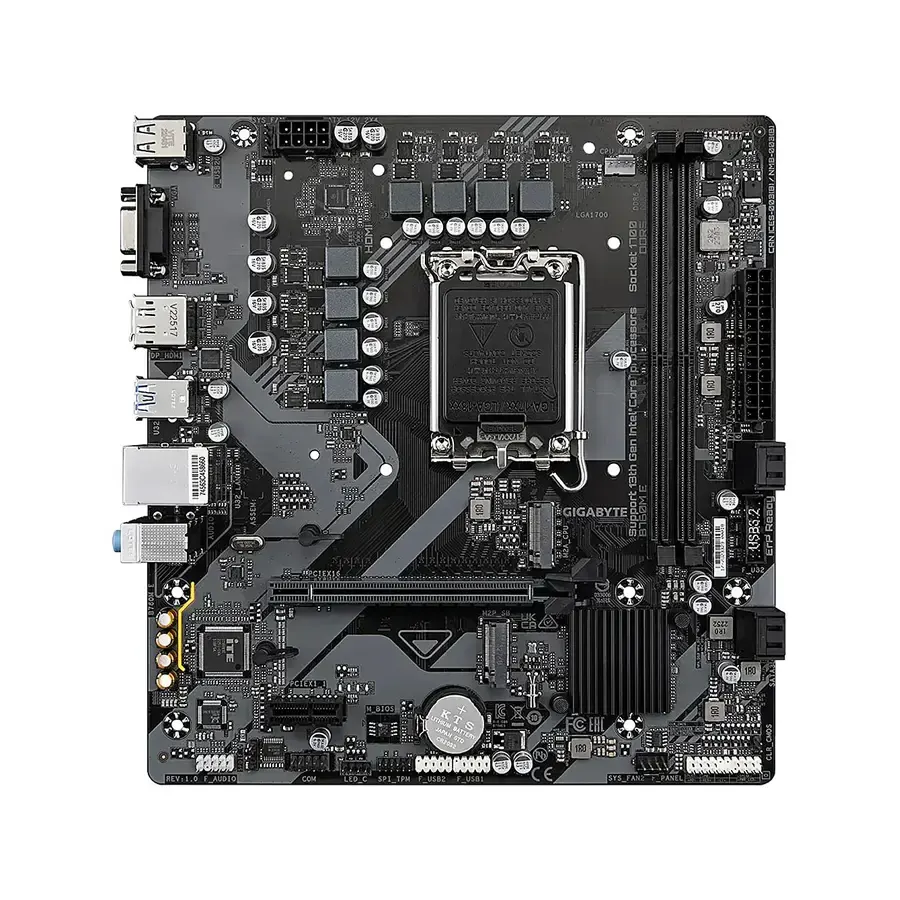 MBO Gigabyte B760M-E 14va LGA1700 2DDR5 D-Sub HDMI DP 2M.2 4USB3.2 PCIe4.0 mATX