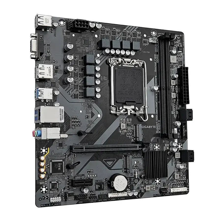 MBO Gigabyte B760M-E 14va LGA1700 2DDR5 D-Sub HDMI DP 2M.2 4USB3.2 PCIe4.0 mATX, imagen 2