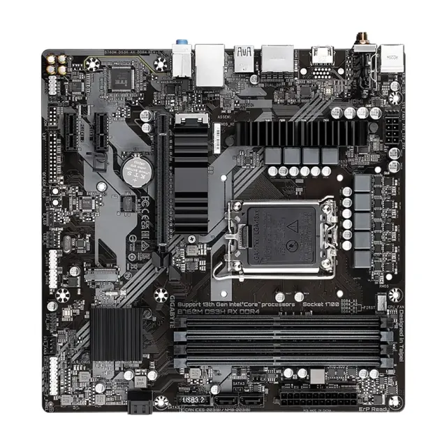 MBO Gigabyte B760M DS3H AX 14ava RAM-DDR5 WIFI BT HDMI 2DP 2M.2 USB-C PCIe4.0 mATX