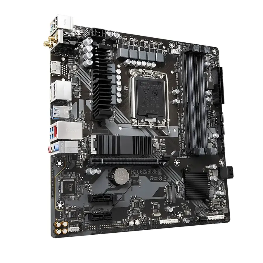 MBO Gigabyte B760M DS3H AX 14ava RAM-DDR5 WIFI BT HDMI 2DP 2M.2 USB-C PCIe4.0 mATX, imagen 2