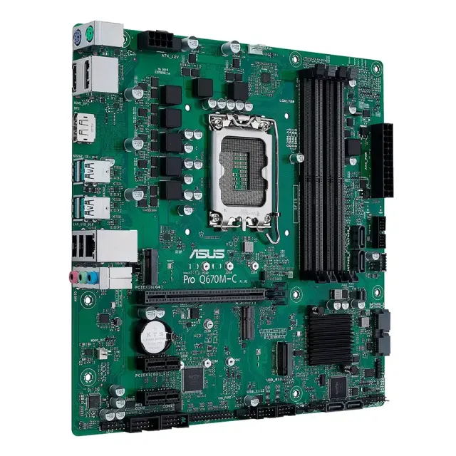 MBO ASUS Pro Q670M-C-Csm 13va-12va LGA1700 4DDR5-5600 2DP HDMI 2M.2 6USB PCIe4.0 mATX