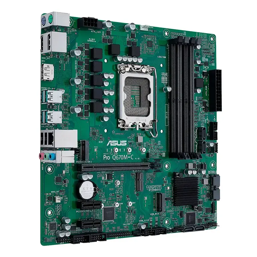 MBO ASUS Pro Q670M-C-Csm 13va-12va LGA1700 4DDR5-5600 2DP HDMI 2M.2 6USB PCIe4.0 mATX