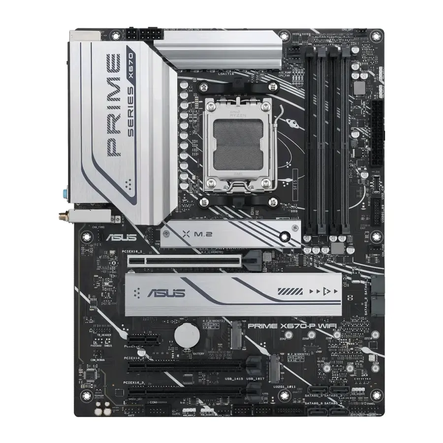 MBO ASUS Prime X670-P AMD Ryzen 7000 DDR5 Wiifi BT HDMI DP 3M.2 USB3.2 PCIe4.0 ATX