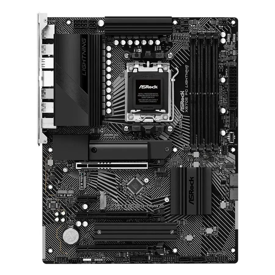MBO ASRock X670E PG Lightning AMD5 HDMI-DP 4xDDR5 11USB 4SATA3 PCIe3x16-1x1 M.2 ATX