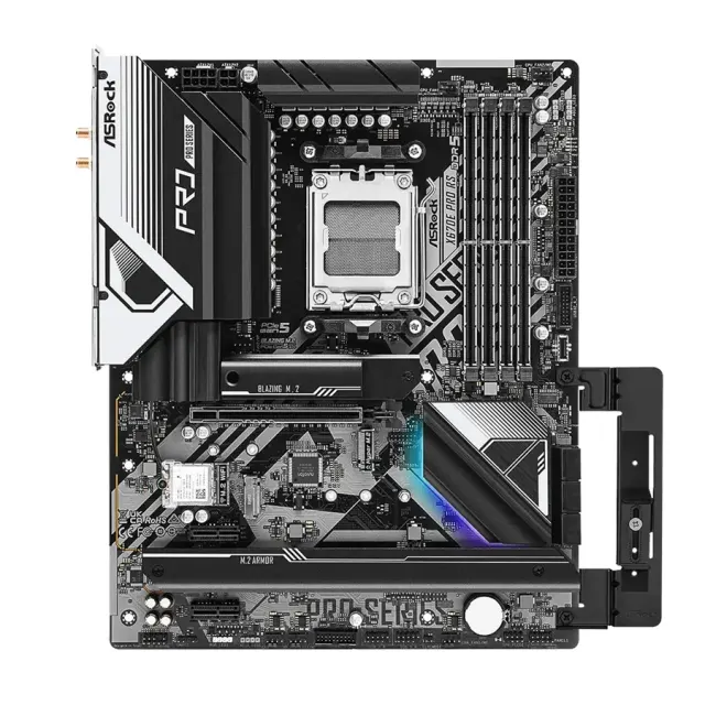 MBO ASRock X670E Pro RS AMD5 HDMI-DP 4xDDR5 11USB 6SATA3 PCIe1x16-2x1 M.2 WiFi ATX