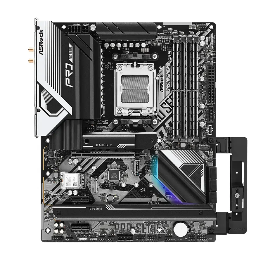 MBO ASRock X670E Pro RS AMD5 HDMI-DP 4xDDR5 11USB 6SATA3 PCIe1x16-2x1 M.2 WiFi ATX