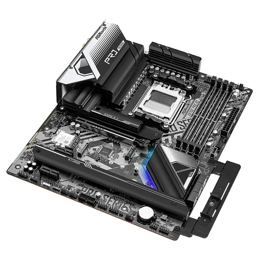MBO ASRock X670E Pro RS AMD5 HDMI-DP 4xDDR5 11USB 6SATA3 PCIe1x16-2x1 M.2 WiFi ATX, imagen 2