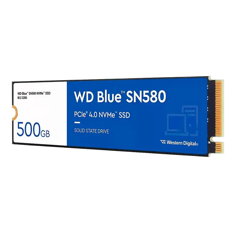 SSD WD 500GB SN580 NVME GEN4X4 PCIE Gen. 4.0 M.2 2280 Hasta 4000MB-S Blue