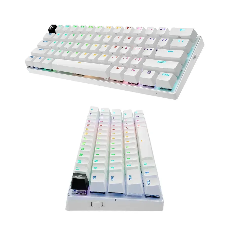 Teclado Logitech G Pro X 60 Lightspeed Wireless Gaming Ultra Compact TKL Mechanical RGB White, imagen 2