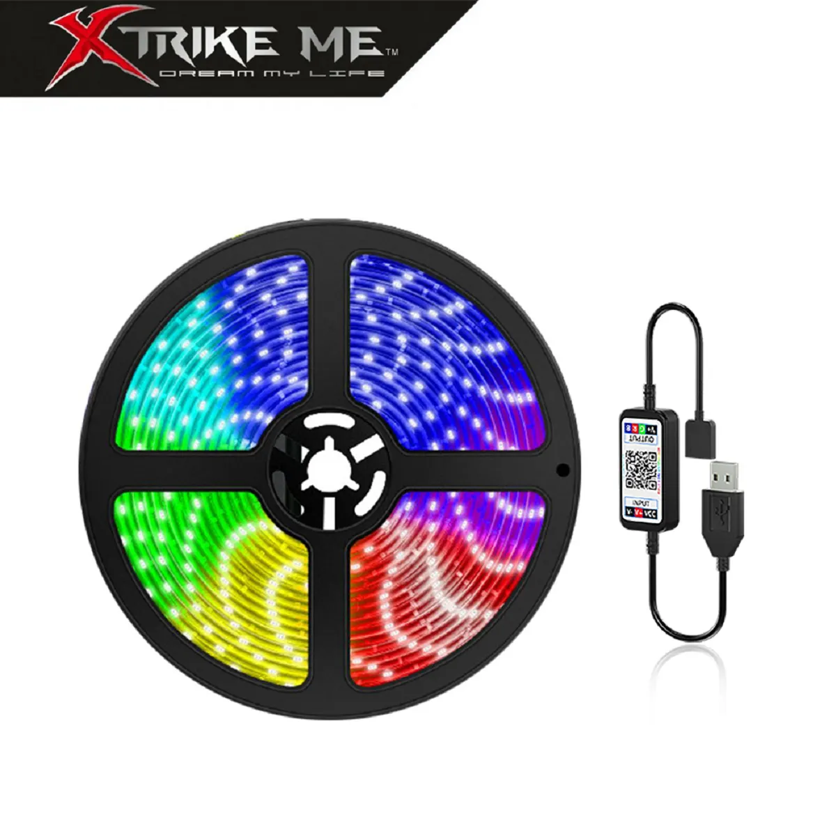 Rollo de Tira LED RGB Xtrike Me HT-5050 B5 5m