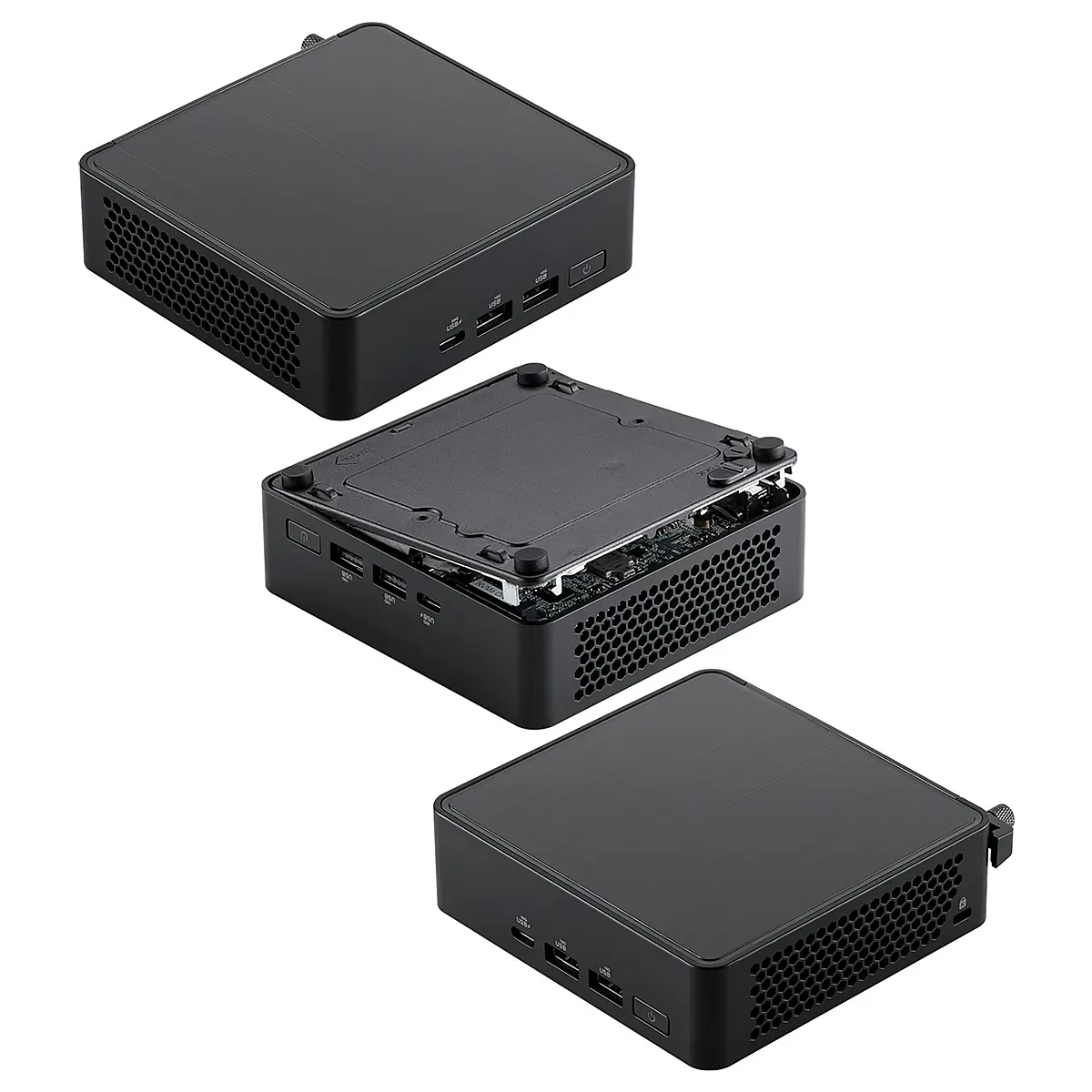 NUC 14 Pro ASUS 14va. INTEL Core Ultra 7 155H DDR5-96GB M.2 WIFI BT HDMI USB3.2 LAN-2.5G Negro
