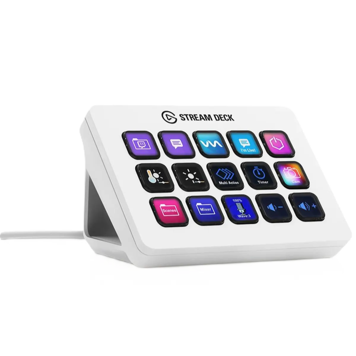 Stream Deck Elgato MK.2 Corsair Blanco 15 Teclas LCD Personalizables