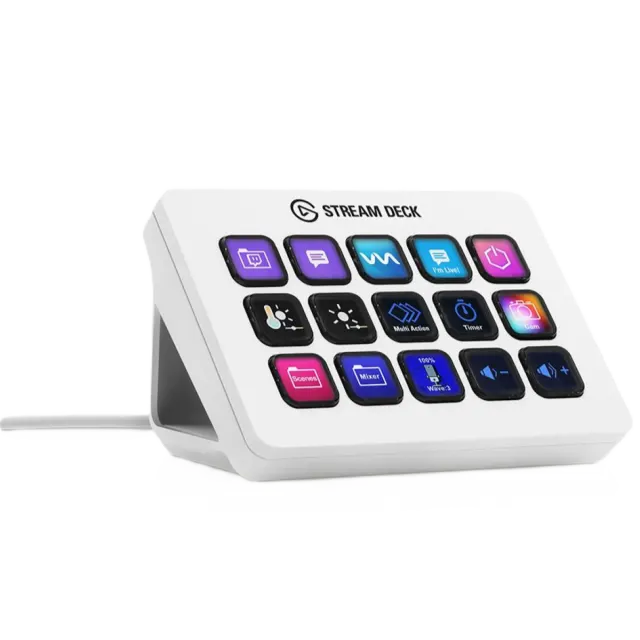 Stream Deck Elgato MK.2 Corsair Blanco 15 Teclas LCD Personalizables