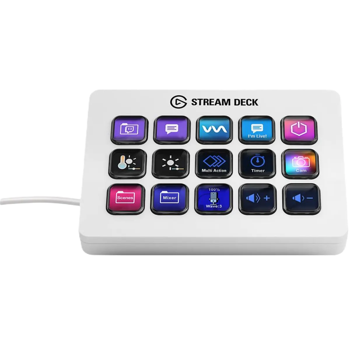 Stream Deck Elgato MK.2 Corsair Blanco 15 Teclas LCD Personalizables, imagen 2