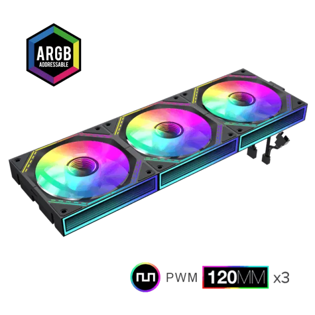 Kit Ventiladores PC GAMEMAX FN12A-S3I BK